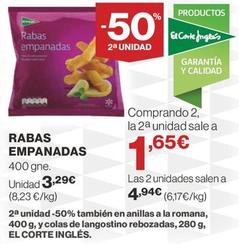 Oferta de Rabas Empanadas por 3,29€ en Supercor