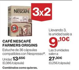 Oferta de Nescafé- Café Farmers Origins por 13,65€ en Supercor