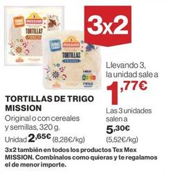 Oferta de Mission - Tortillas De Trigo por 2,65€ en Supercor