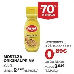 Oferta de Prima - Mostaza Original por 2,29€ en Supercor