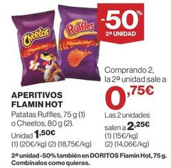 Oferta de Cheetos/Ruffles - Aperitivos Flamin Hot por 1,5€ en Supercor