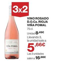 Oferta de Viña Pomal - Vino Rosado D.o.ca. Rioja por 8,49€ en Supercor