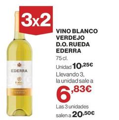 Oferta de Ederra - Vino Blanco Verdejo D.o. Rueda por 10,25€ en Supercor