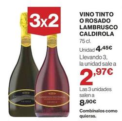 Oferta de Caldirola - Vino Tinto O Rosado Lambrusco por 4,45€ en Supercor