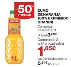 Oferta de Granini - Zumo De Naranja 100% Exprimido por 3,69€ en Supercor