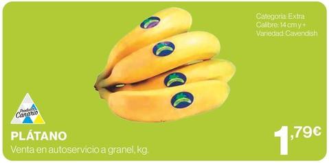 Oferta de Plátanos de Canarias por 1,79€ en Supercor