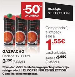 Oferta de Gazpacho - Pack De 3 X 330 ML por 3,1€ en Supercor