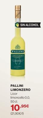Oferta de Pallini Limonzero - Licor Limoncello por 10,95€ en Supercor