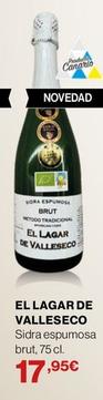 Oferta de El Lagar De Valleseco - Sidra Espumosa Brut por 17,95€ en Supercor