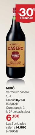 Oferta de Miró - Vermouth Casero por 8,75€ en Supercor