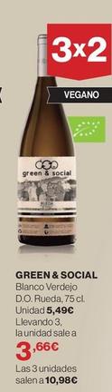 Oferta de Green & Social - Blanco Verdejo D.O. Rueda por 5,49€ en Supercor