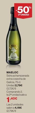 Oferta de Maeloc - Sidra Achampanada Extra Cosecha De Galicia por 2,79€ en Supercor