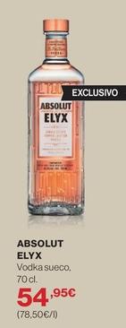 Oferta de Absolut - Elyx Vodka Sueco por 54,95€ en Supercor