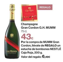 Oferta de Mumm - Champagne Gran Cordon G.H. por 43€ en Supercor