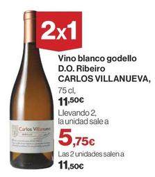Oferta de Carlos Villanueva - Vino Blanco Godello D.O. Ribeiro  por 11,5€ en Supercor