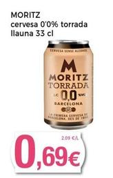 Oferta de Moritz - Cervesa 0'0% Torrada Ilauna por 0,69€ en Keisy