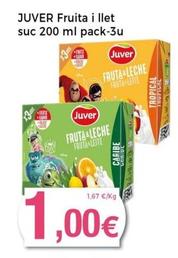 Oferta de Juver - Fruita I Llet Suc por 1€ en Keisy