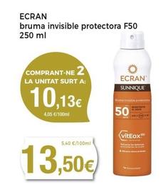 Oferta de Ecran - Bruma Invisible Protectora F50 por 13,5€ en Keisy