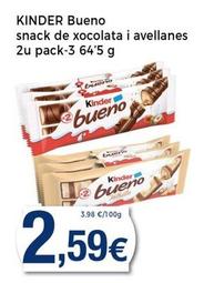 Oferta de Kinder - Bueno Snack De Xocolata I Avellanes por 2,59€ en Keisy