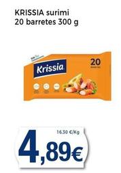 Oferta de Krissia - Surimi 20 Barretes por 4,89€ en Keisy