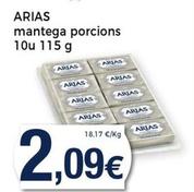 Oferta de Arias - Mantega Porcions por 2,09€ en Keisy