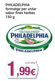 Oferta de Philadelphia - Formatge Per Untar Sabor Fines Herbes por 1,99€ en Keisy