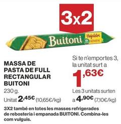 Oferta de Buitoni - Massa De Pasta D Full Rectangular por 2,45€ en Supercor Exprés