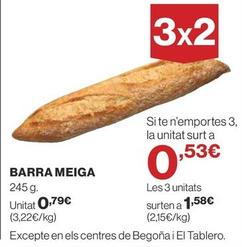 Oferta de Barra Meiga por 0,79€ en Supercor Exprés