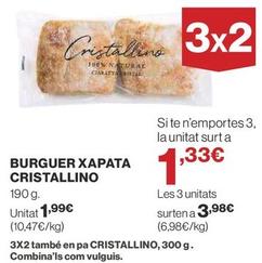 Oferta de Cristalino - Burguer Xapata por 1,99€ en Supercor Exprés