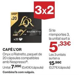 Oferta de Cápsulas de café por 7,99€ en Supercor Exprés