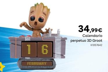 Oferta de Marvel - Calendario Perpetuo 3D Groot por 34,99€ en ToysRus