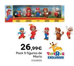 Oferta de Pack 5 Figuras De Mario por 26,99€ en ToysRus