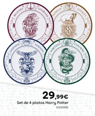 Oferta de Harry Potter - Set De 4 Platos  por 29,99€ en ToysRus