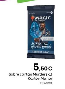 Oferta de  Sobre Cartas Murders At Karlov Manor  por 5,5€ en ToysRus