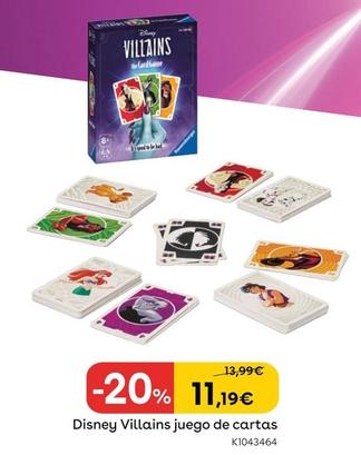 Oferta de Disney - Villains Juego De Cartas por 11,19€ en ToysRus