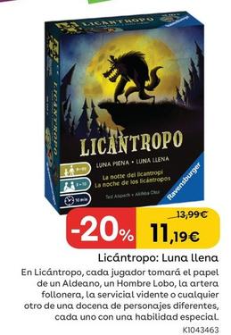Oferta de Licantropo: Luna Llena por 11,19€ en ToysRus