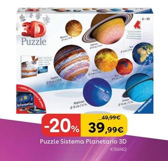 Oferta de Puzzle Sistema Planetario 3D por 39,99€ en ToysRus