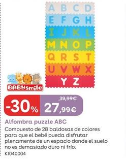 Oferta de Babysmile - Alfombra Puzzle Abc por 27,99€ en ToysRus
