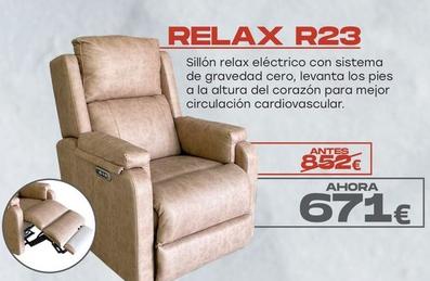 Oferta de Relax R23 Sillon Relax Electrico Con Sistema De Gravedad Cero por 671€ en OKSofas