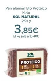 Oferta de SOL NATURAL - Pan alemán Bio Proteíco Keto  por 3,85€ en Carrefour