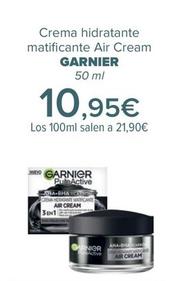 Oferta de Garnier - Crema hidratante matificante Air Cream por 10,95€ en Carrefour