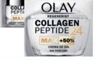 Oferta de OLAY - Contorno De Ojos 15 ml (1) O Crema De Día 50 ml (2) Con Colágeno Peptide Max  por 34,99€ en Carrefour