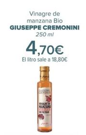 Oferta de GIUSEPPE CREMONINI - Vinagre de manzana Bio  por 4,7€ en Carrefour