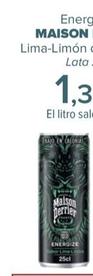 Oferta de MAISON PERRIERE - Energético Lima-Limón o Melocotón por 1,39€ en Carrefour