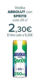 Oferta de ABSOLUT - Vodka con SPRITE por 2,3€ en Carrefour