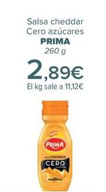 Oferta de Prima - Salsa Cheddarcero Azúcares   por 2,89€ en Carrefour