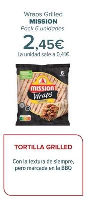 Oferta de Mission - Wraps Grilled   por 2,45€ en Carrefour