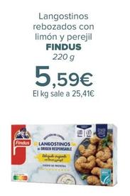 Oferta de Findus - Langostinos rebozados con limón y perejil   por 5,59€ en Carrefour