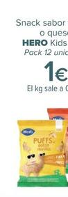 Oferta de HERO - Snack Sabor Tomate O Queso Kids Puffs por 1€ en Carrefour