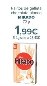 Oferta de Mikado - Palitos de galleta chocolate blanco por 1,99€ en Carrefour